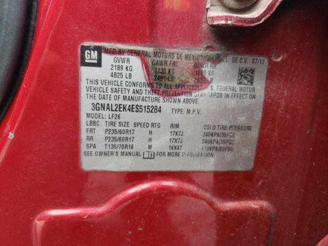 3GNAL2EK4ES515284 - 2014 CHEVROLET CAPTIVA LS 红色 照片 13