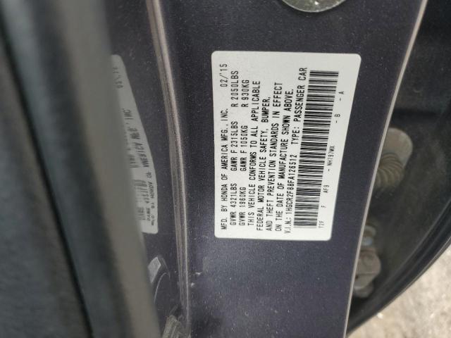 1HGCR2F88FA126512 - 2015 HONDA ACCORD EXL GRAY photo 12