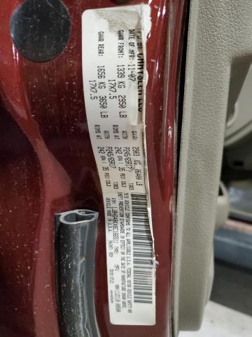 1J8HG48KX8C166511 - 2008 JEEP COMMANDER SPORT 勃艮第红 照片 13