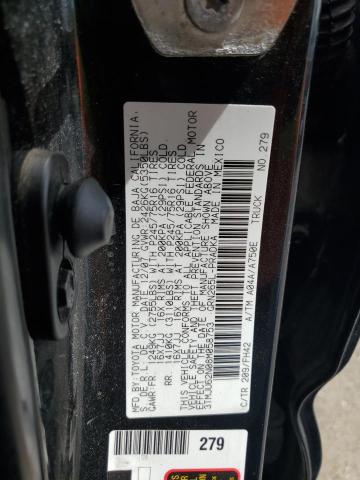 3TMJU62N08M058753 - 2008 TOYOTA TACOMA DOUBLE CAB PRERUNNER BLACK photo 12