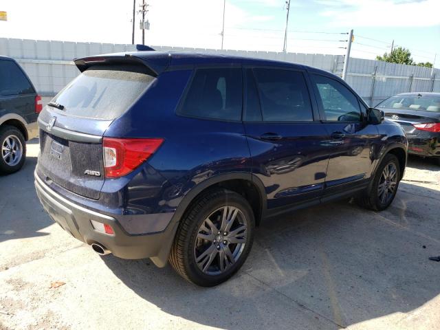 5FNYF8H53LB009636 - 2020 HONDA PASSPORT EXL BLUE photo 3