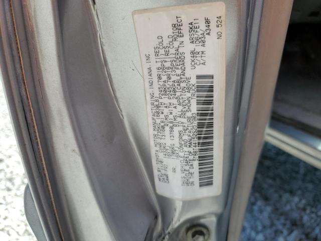 5TBBT44152S257903 - 2002 TOYOTA TUNDRA ACCESS CAB 银色 照片 12