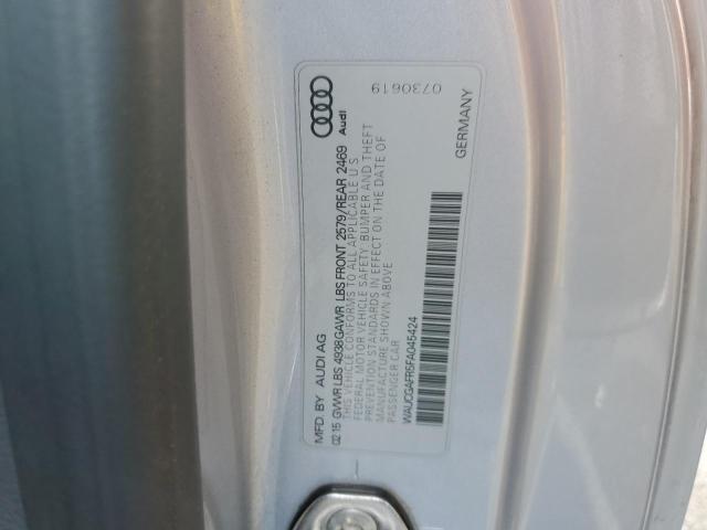 WAUCGAFR5FA045424 - 2015 AUDI S5 PREMIUM PLUS 银色 照片 12