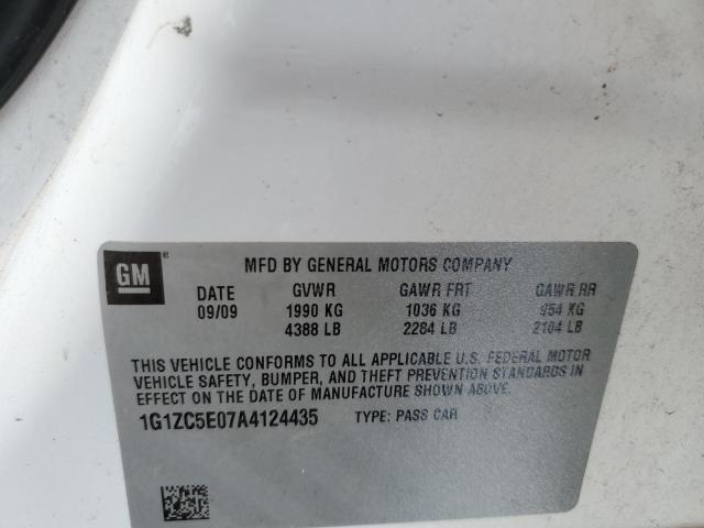 1G1ZC5E07A4124435 - 2010 CHEVROLET MALIBU 1LT 白色 照片 12