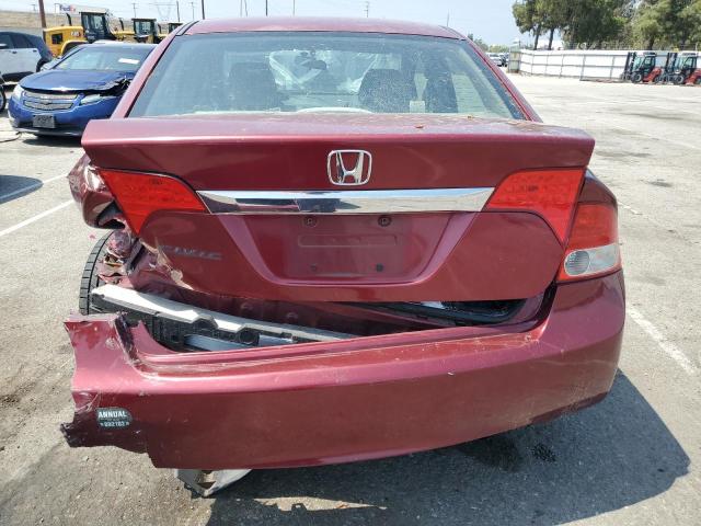 2HGFA16819H353013 - 2009 HONDA CIVIC EX RED photo 6