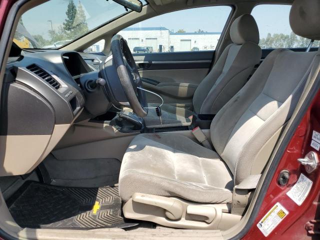 2HGFA16819H353013 - 2009 HONDA CIVIC EX RED photo 7