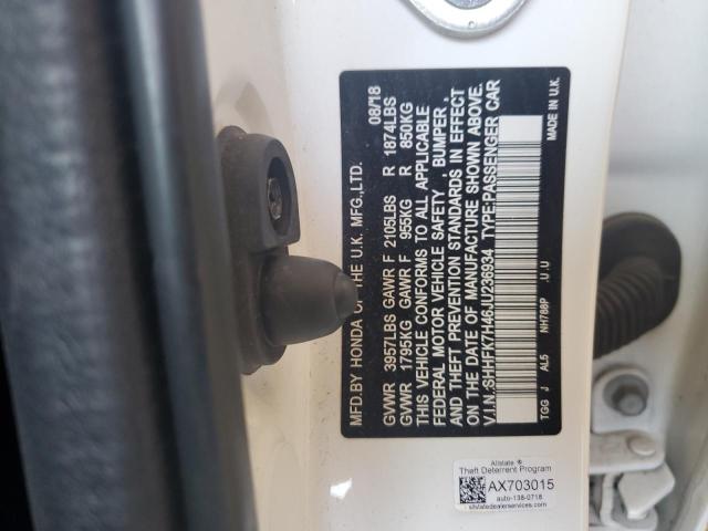 SHHFK7H46JU236934 - 2018 HONDA CIVIC SPORT 白色 照片 13