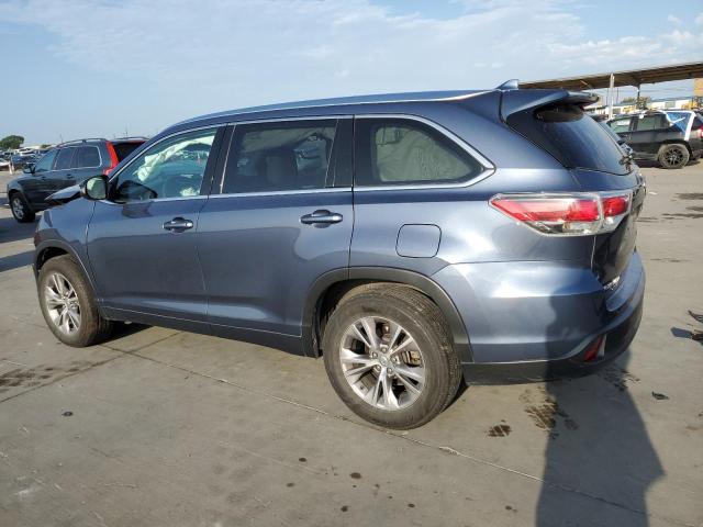 5TDKKRFH2ES014880 - 2014 TOYOTA HIGHLANDER XLE Blau Foto 2
