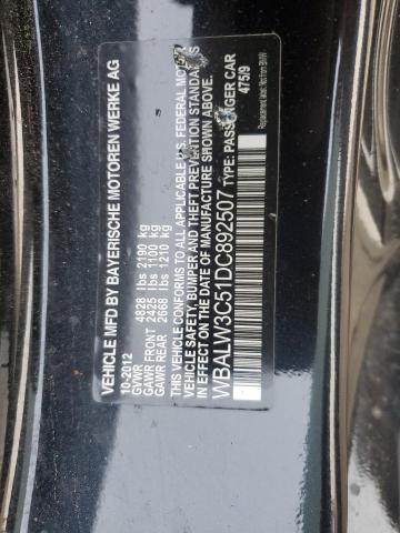 WBALW3C51DC892507 - 2013 BMW 640 I BLACK photo 12