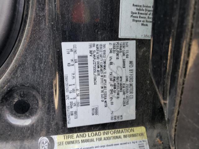 5LMFU27555LJ10634 - 2005 LINCOLN NAVIGATOR შავი ფოტო 12