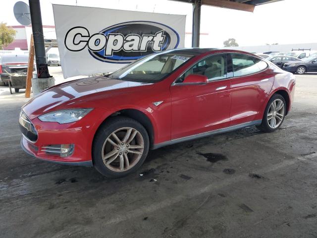5YJSA1DN9DFP09597 - 2013 TESLA MODEL S RED photo 1