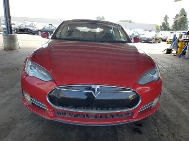 5YJSA1DN9DFP09597 - 2013 TESLA MODEL S RED photo 5