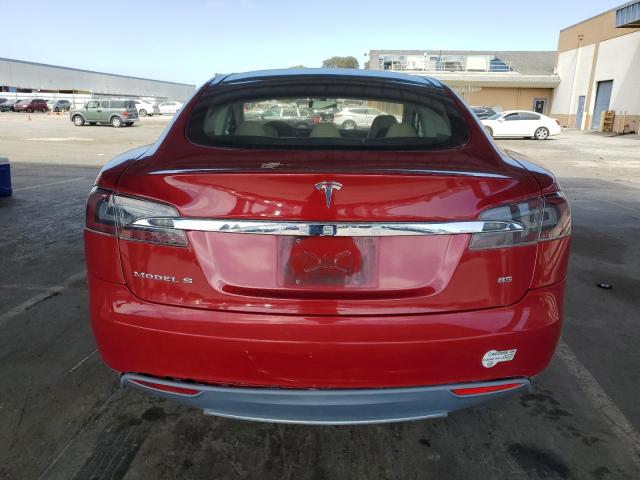 5YJSA1DN9DFP09597 - 2013 TESLA MODEL S RED photo 6