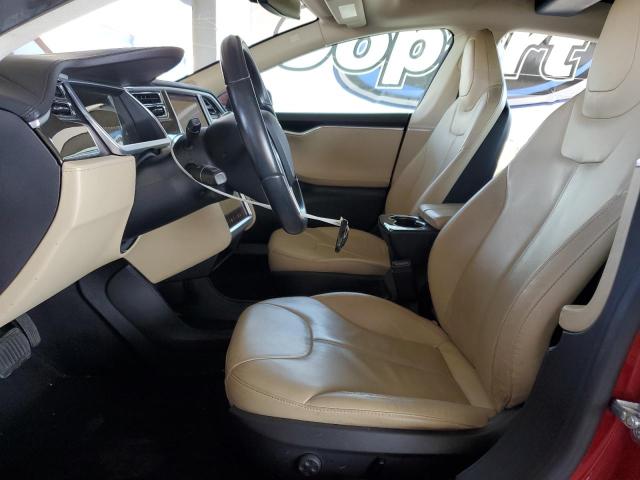 5YJSA1DN9DFP09597 - 2013 TESLA MODEL S RED photo 7