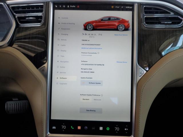 5YJSA1DN9DFP09597 - 2013 TESLA MODEL S RED photo 9