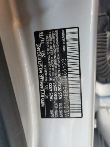 WDDSJ4EB9HN466523 - 2017 MERCEDES-BENZ CLA 250 SILVER photo 12