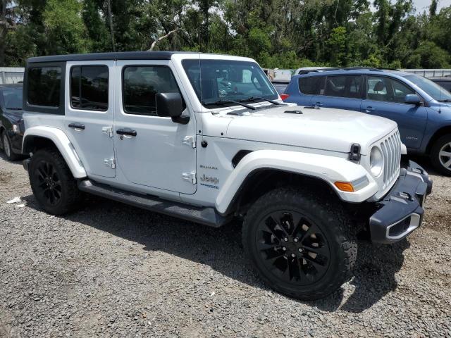 1C4JJXP66MW758786 - 2021 JEEP WRANGLER U SAHARA 4XE WHITE photo 4