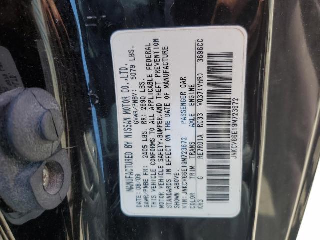 JNKCV66E19M723672 - 2009 INFINITI G37 BASE BLACK photo 12