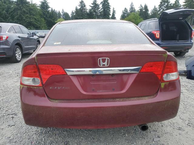 19XFA16699E018266 - 2009 HONDA CIVIC LX-S Kırmızı fotoğraf 6