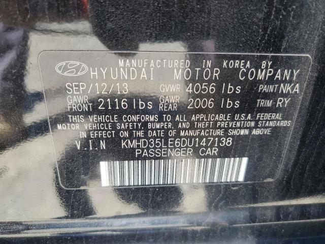 KMHD35LE6DU147138 - 2013 HYUNDAI ELANTRA GT BLACK photo 12