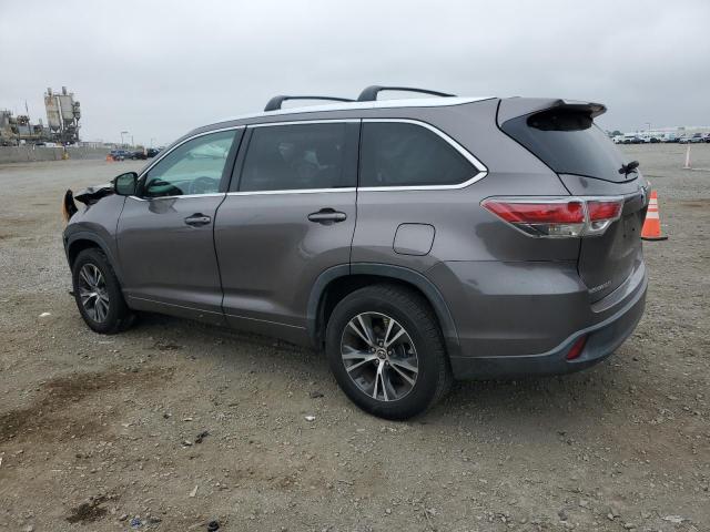 5TDKKRFH4GS136014 - 2016 TOYOTA HIGHLANDER XLE 灰色 照片 2