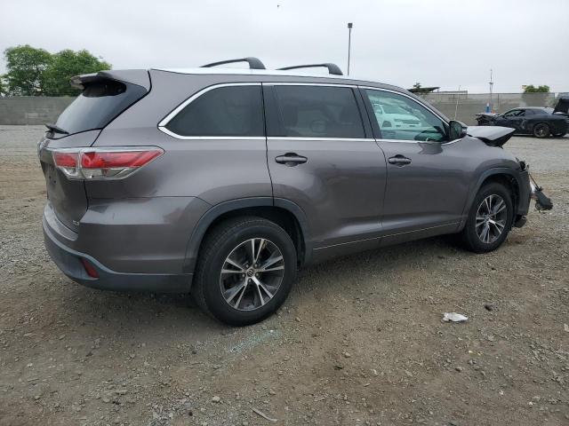 5TDKKRFH4GS136014 - 2016 TOYOTA HIGHLANDER XLE 灰色 照片 3