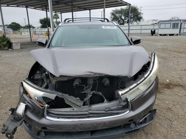 5TDKKRFH4GS136014 - 2016 TOYOTA HIGHLANDER XLE 灰色 照片 5