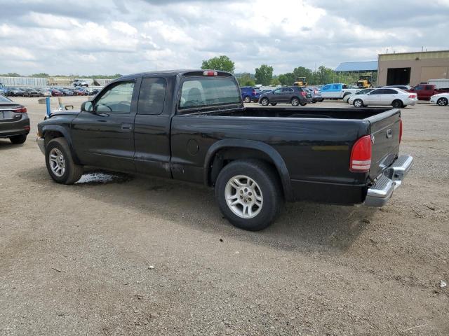 1D7GL42K24S711579 - 2004 DODGE DAKOTA SLT BLACK photo 2