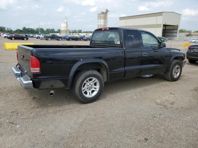 1D7GL42K24S711579 - 2004 DODGE DAKOTA SLT BLACK photo 3