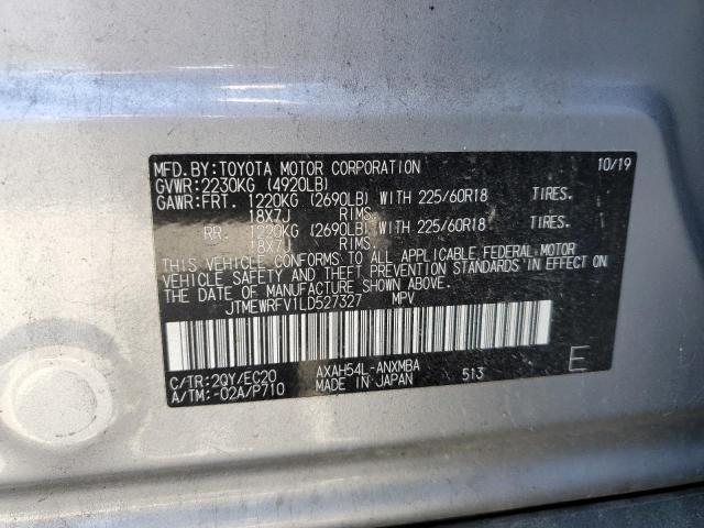 JTMEWRFV1LD527327 - 2020 TOYOTA RAV4 XSE SILVER photo 14