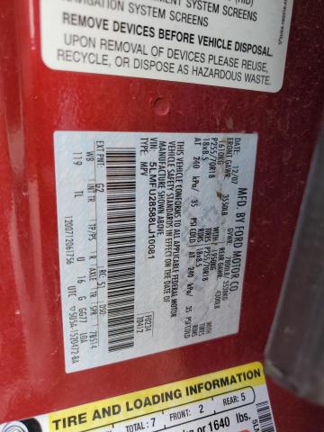 5LMFU28588LJ10081 - 2008 LINCOLN NAVIGATOR წითელი ფოტო 14