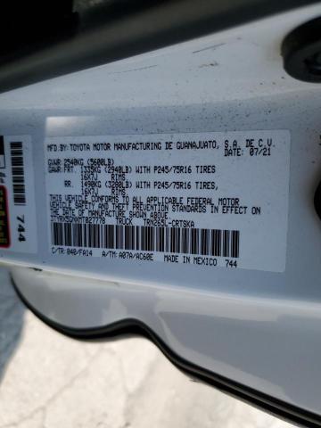 3TYRX5GNXMT027778 - 2021 TOYOTA TACOMA ACCESS CAB 白色 照片 12