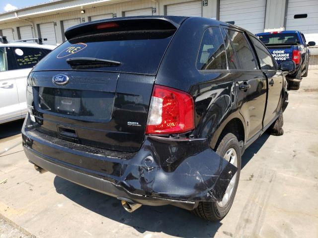 2FMDK3JC0EBB62329 - 2014 FORD EDGE SEL BLACK photo 3