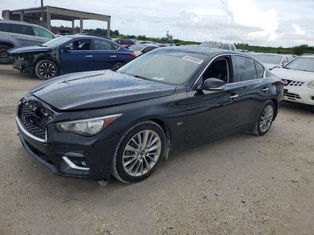 JN1EV7APXKM515162 - 2019 INFINITI Q50 LUXE BLACK photo 1