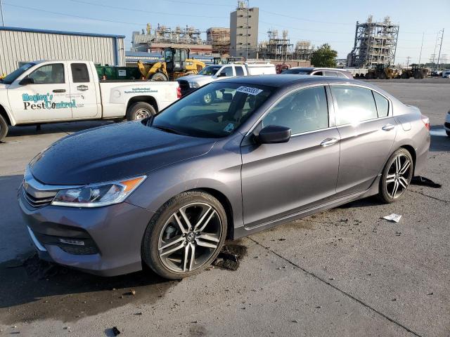 1HGCR2F18HA076992 - 2017 HONDA ACCORD SPORT SPECIAL EDITION GRAY photo 1