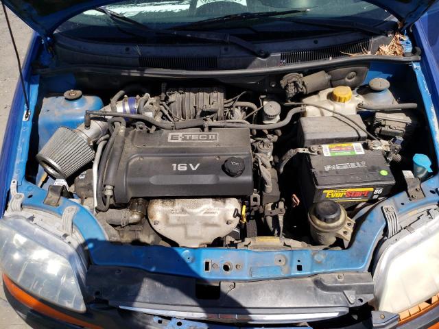 KL1TD56686B543806 - 2006 CHEVROLET AVEO BASE BLUE photo 11