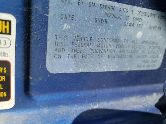 KL1TD56686B543806 - 2006 CHEVROLET AVEO BASE BLUE photo 12