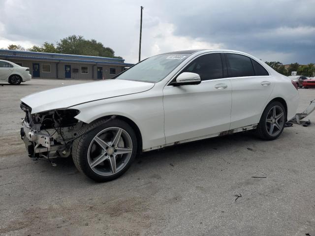 55SWF4KB6FU088995 - 2015 MERCEDES-BENZ C300 300 4MATIC WHITE photo 1