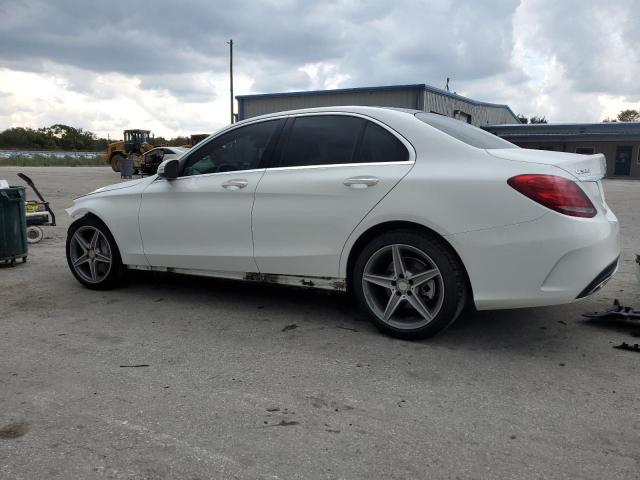 55SWF4KB6FU088995 - 2015 MERCEDES-BENZ C300 300 4MATIC WHITE photo 2