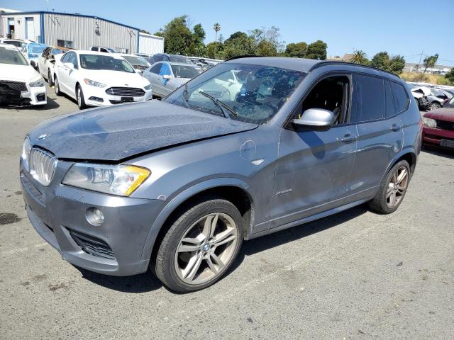 5UXWX7C56E0E82553 - 2014 BMW X3 XDRIVE35I GRAY photo 1