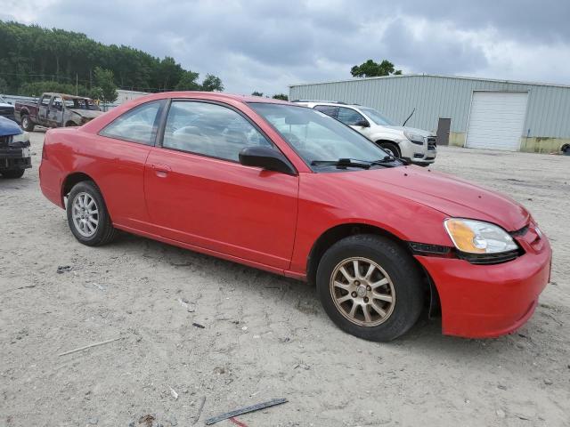 1HGEM21582L086726 - 2002 HONDA CIVIC LX RED photo 4