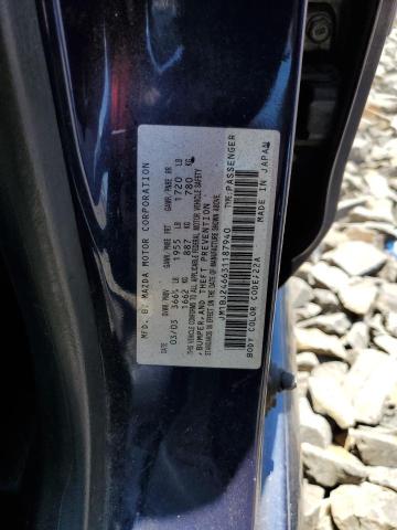 JM1BJ246631187940 - 2003 MAZDA PROTEGE PR5 蓝色 照片 13