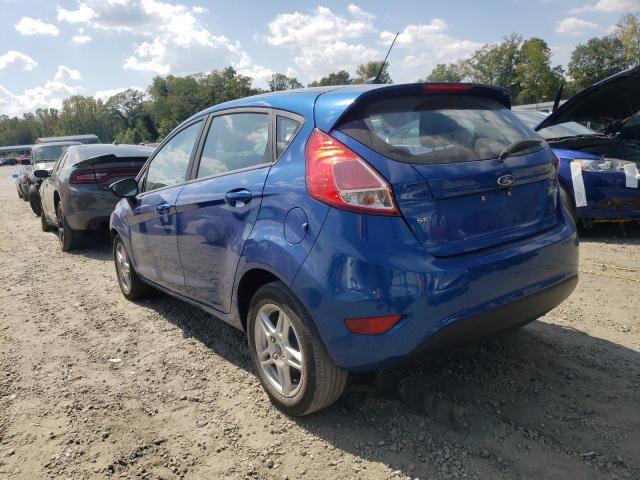 3FADP4EJ3KM142239 - 2019 FORD FIESTA SE BLUE photo 3