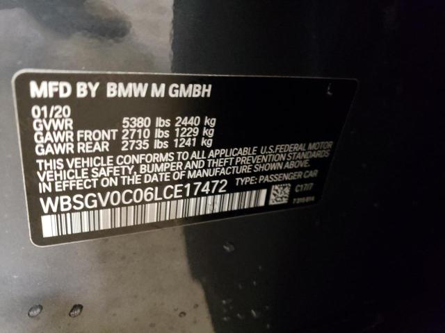 WBSGV0C06LCE17472 - 2020 BMW M8 GRAY photo 12