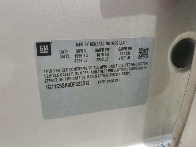 1G11C5SA9DF332612 - 2013 CHEVROLET MALIBU 1LT 金色 照片 12