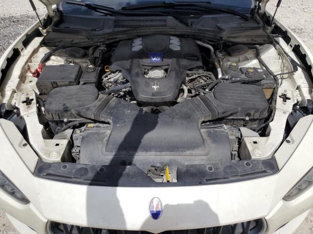 ZAM57RTAXE1096937 - 2014 MASERATI GHIBLI S WHITE photo 11