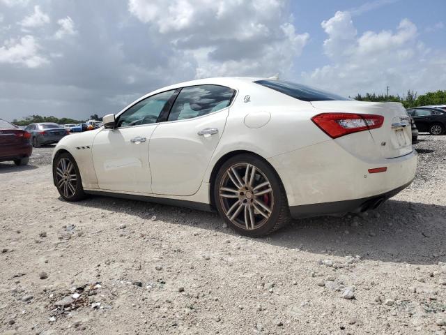 ZAM57RTAXE1096937 - 2014 MASERATI GHIBLI S WHITE photo 2