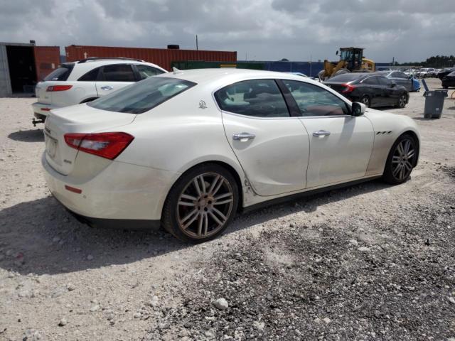 ZAM57RTAXE1096937 - 2014 MASERATI GHIBLI S WHITE photo 3