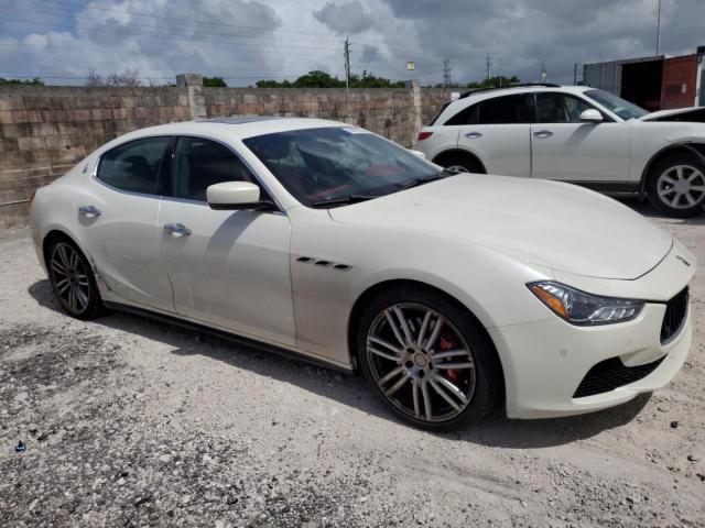 ZAM57RTAXE1096937 - 2014 MASERATI GHIBLI S WHITE photo 4