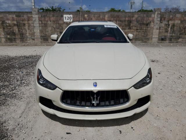 ZAM57RTAXE1096937 - 2014 MASERATI GHIBLI S WHITE photo 5